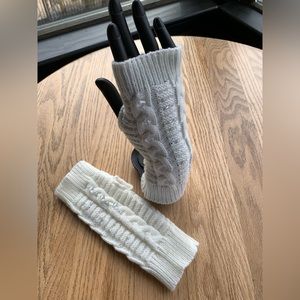 Hand beaded, fingerless gloves/cuffs with Swarovski crystals